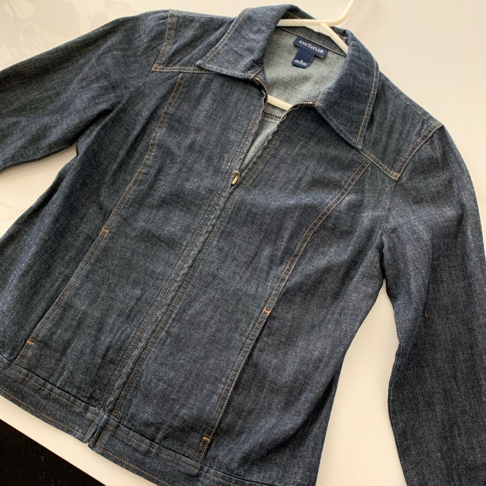 Ann Taylor Jean jacket size small